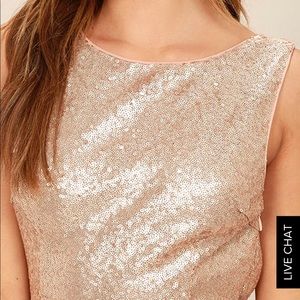 Brand New Rose Gold Sequins Dress